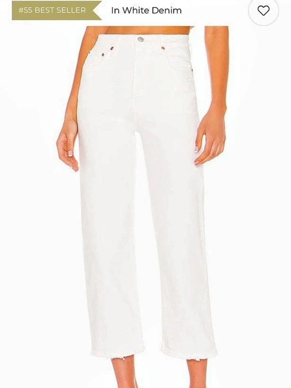 Levi's Ribcage Ankle Ankle Straight Leg Jeans White